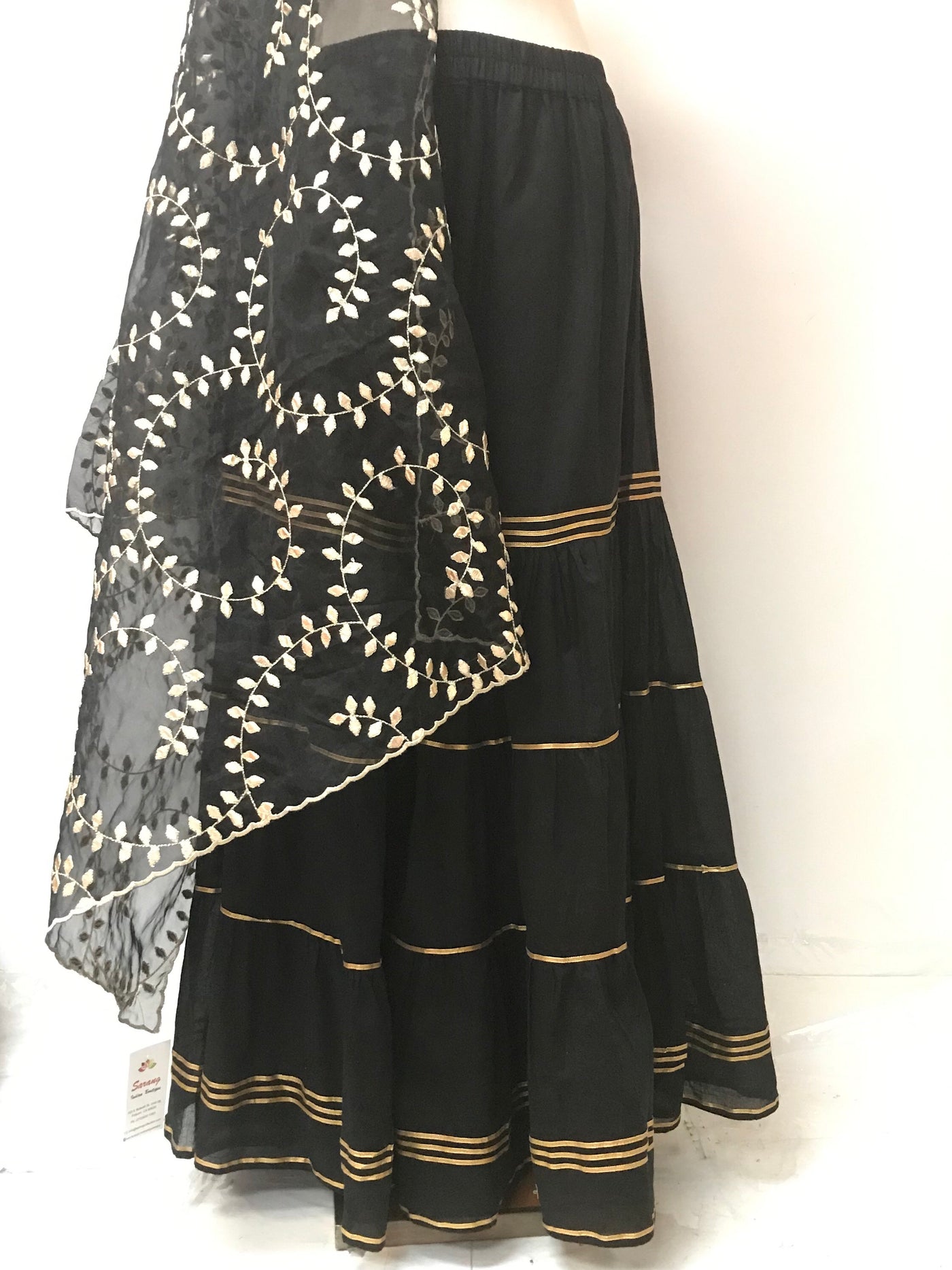 Buy LUCKNOWI CHIKAN (BLACK TO BLACK) SHARARA COMPUTER WORK FOR WOMEN FREE  SIZE (26 TO 40) Online In India At Discounted Prices